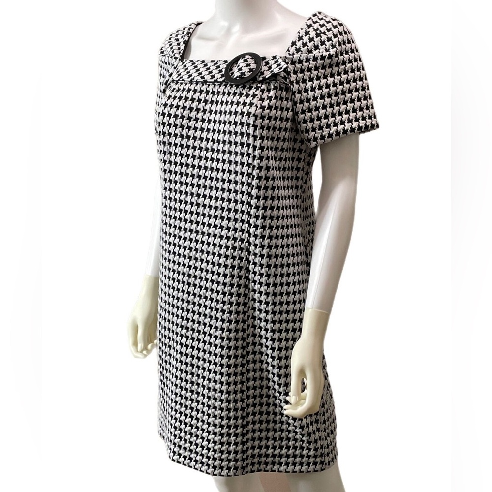 RABBIT RABBIT RABBIT HOUNDSTOOTH SHIFT DRESS